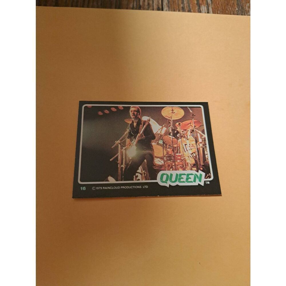 Vintage 1979 Rain Cloud Productions Queen Trading Card #16 Rock Band Memorabilia